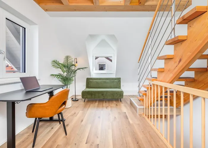 Prázdninový dům Neu - Frisches & Gemuetliches Design Mit Bbq, Garten & Arbeitsplatz Augsburg